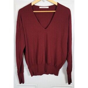 Another Tomorrow V-Neck Wool Sweater Size M